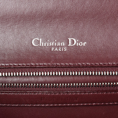 Christian Dior Tweed Calfskin Medium Diorama Flap Bag Burgundy Multicolor 6 of 16