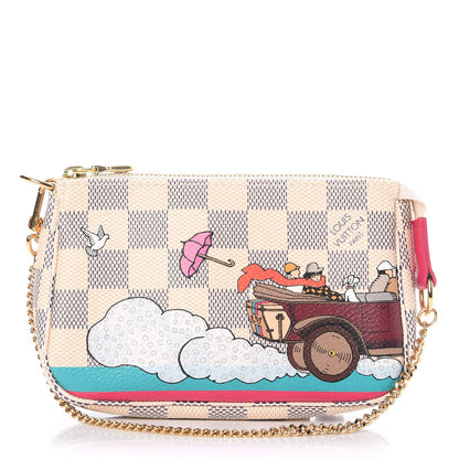 Louis Vuitton Damier Azur 2015 Christmas Animation Mini Pochette Accessories 1 of 7