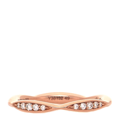 Chanel 18K Rose Gold Diamond Camellia Band Ring 49 4.75 2 of 8