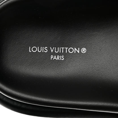 Louis Vuitton Nylon Monogram Eclipse Womens Pool Pillow Comfort Mules 36 Black 6 of 9