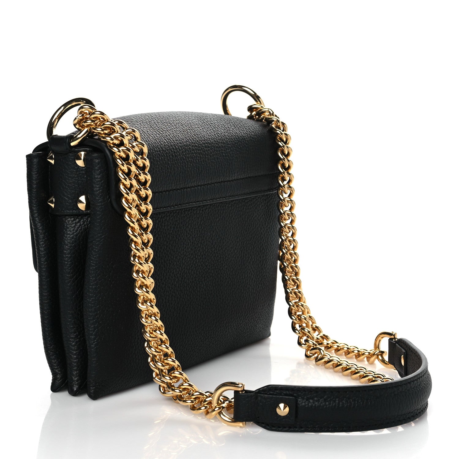 Alexander McQueen Calfskin Small Twin Skull Chain Crossbody Black 3 of 9