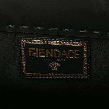 Fendi X VERSACE Calfskin Plexiglass Fendace Medium Fendi Sunshine Shopper Tote Black 6 of 11