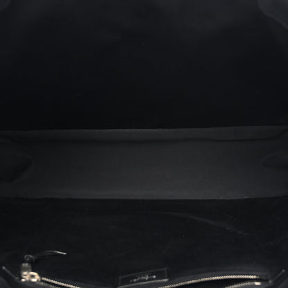 Saint Laurent Raffia Linen Calfskin Rive Gauche Tote Black 4 of 13