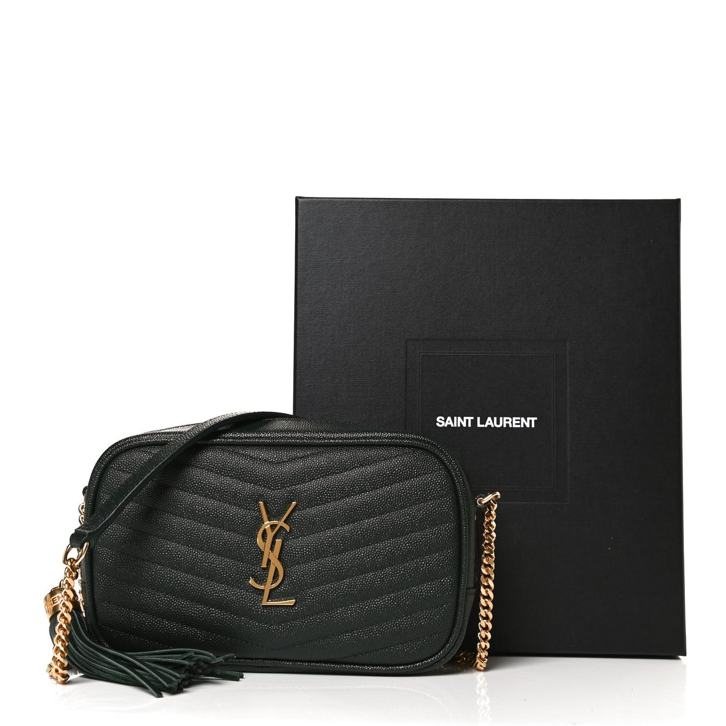Grain De Poudre Matelasse Monogram Mini Lou Camera Bag New Vert Fonce