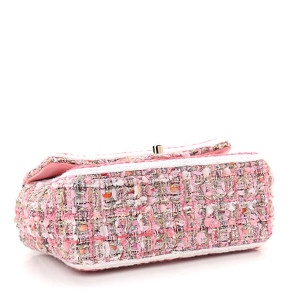 Chanel Tweed Braid Mini Flap White Pink 4 of 10