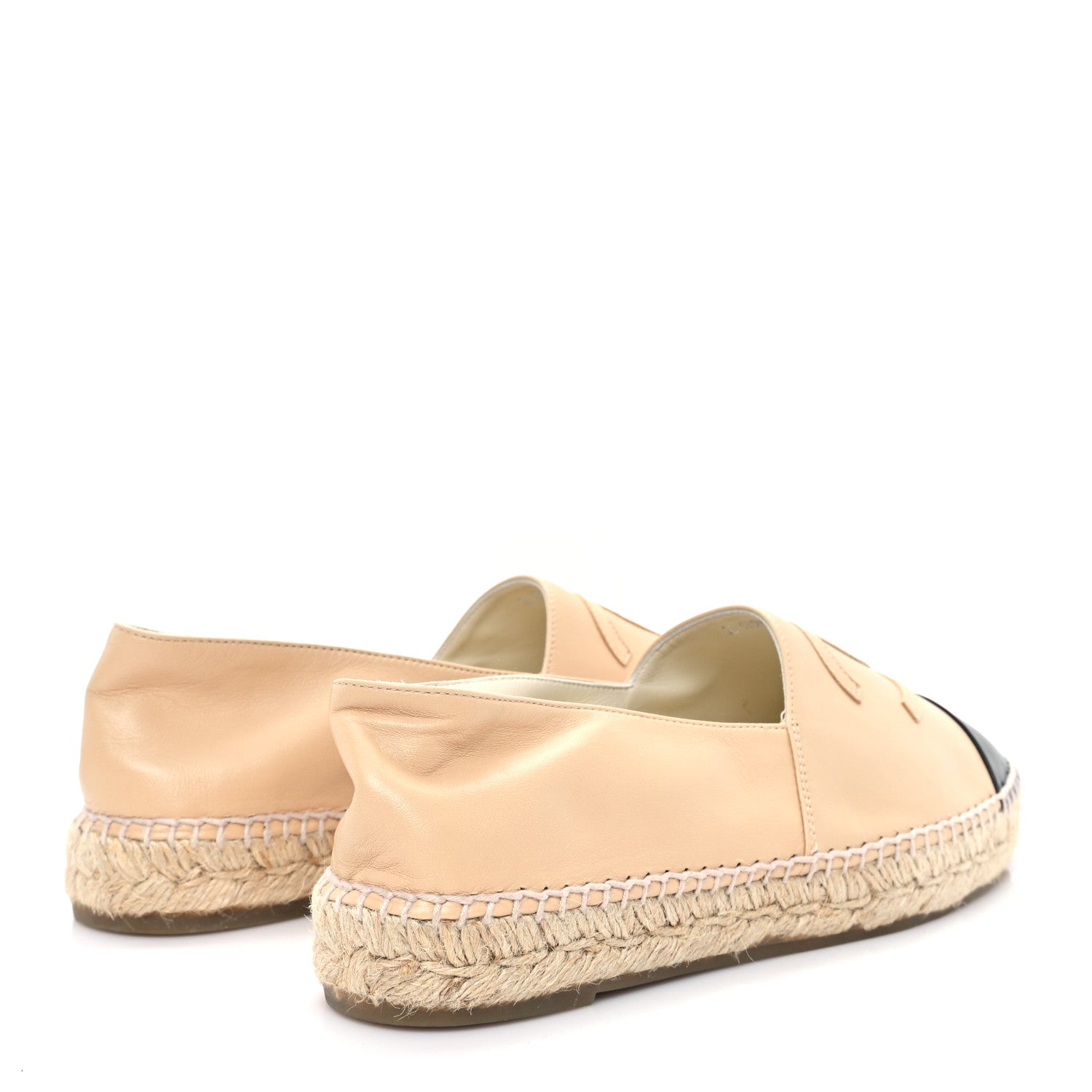 Chanel Lambskin CC Espadrilles 40 Beige Black 5 of 10