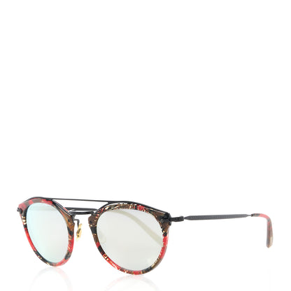 Oliver Peoples Acetate Remick Round Sunglasses Palmier Red Black 1 of 8