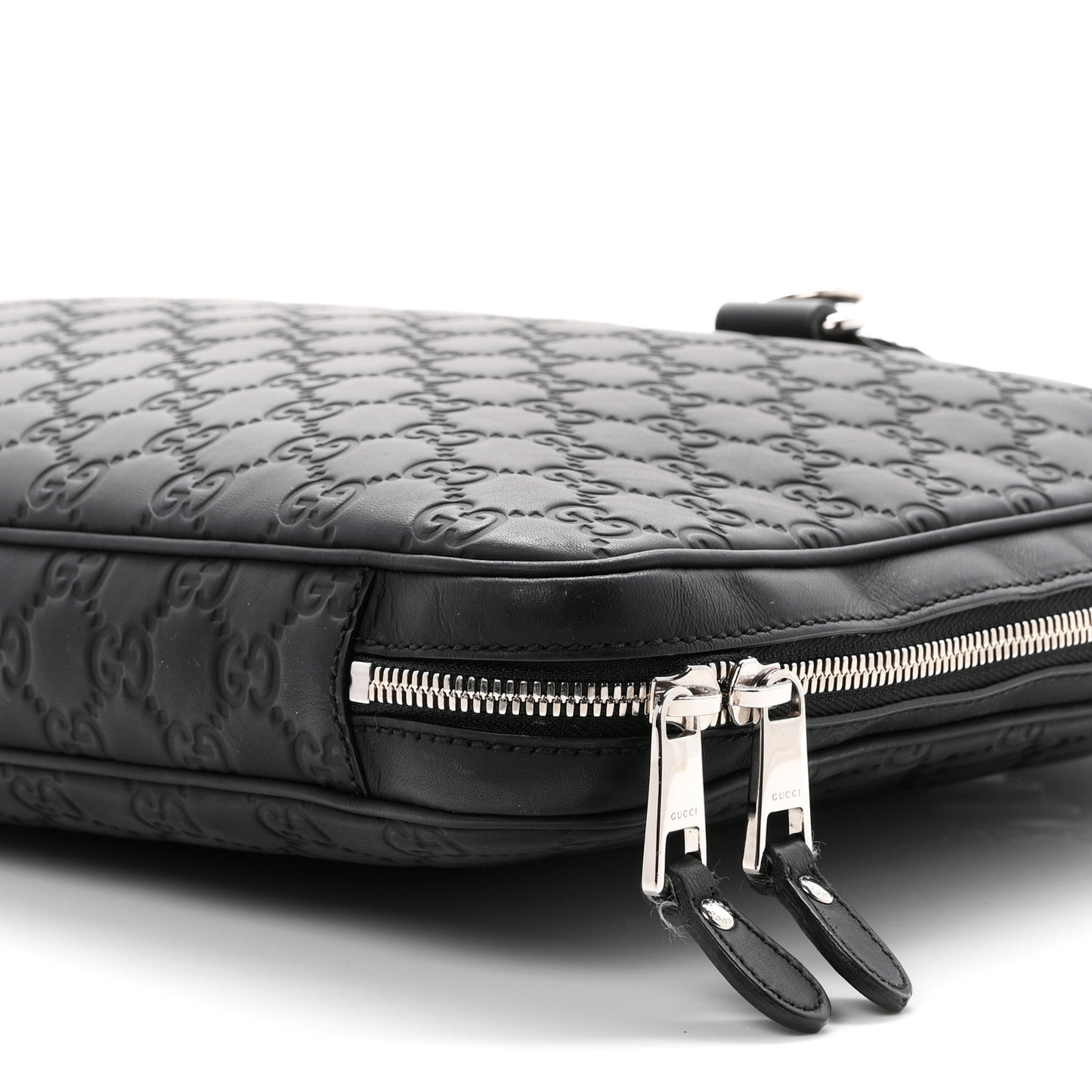 Rubber Guccissima Laptop Briefcase Black