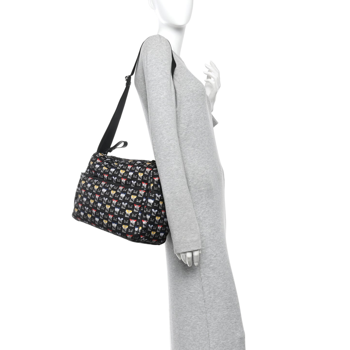Nylon FF Monster Diaper Bag Black Multicolor