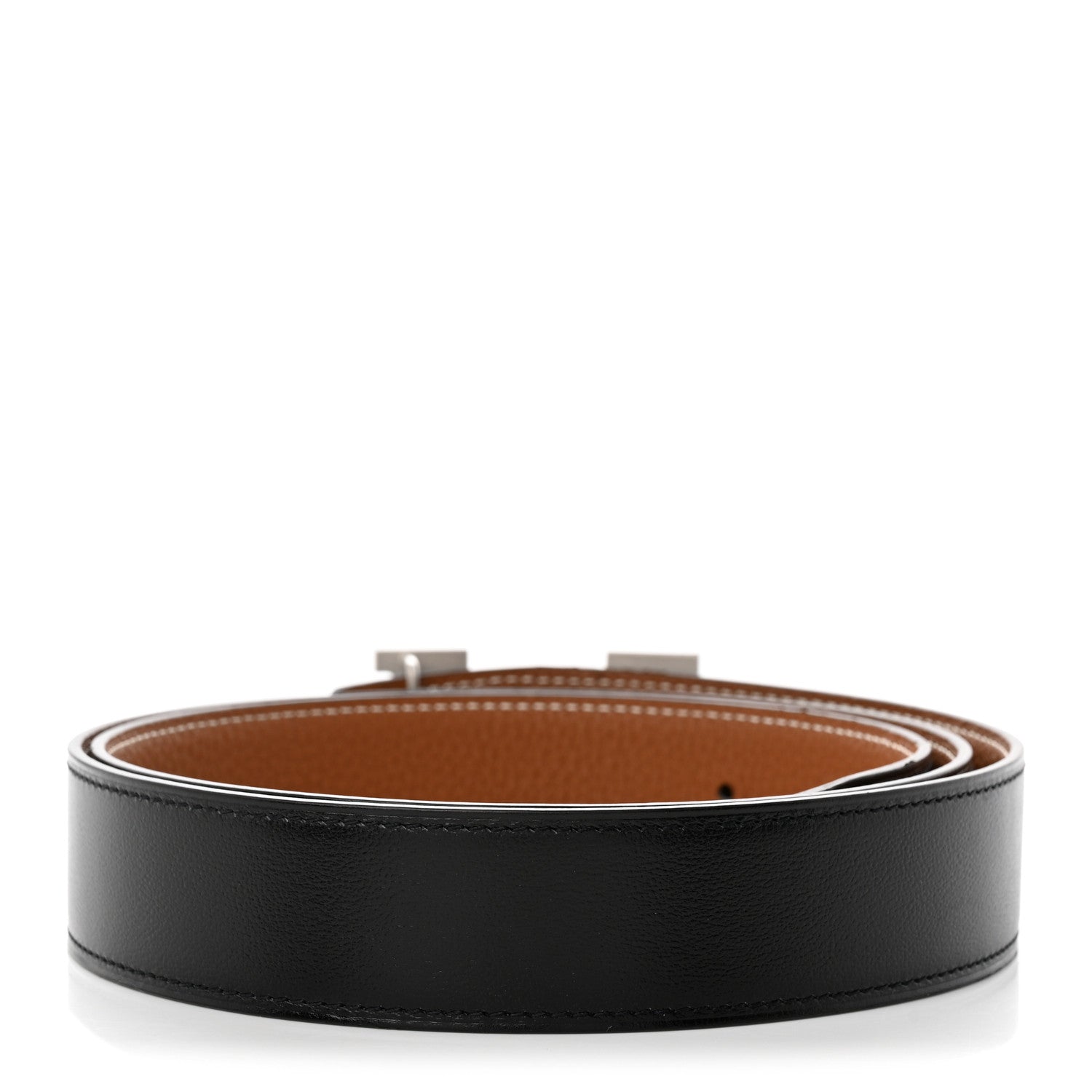 Hermes Box Togo H 32mm Belt 95 38 Black Gold 2 of 8