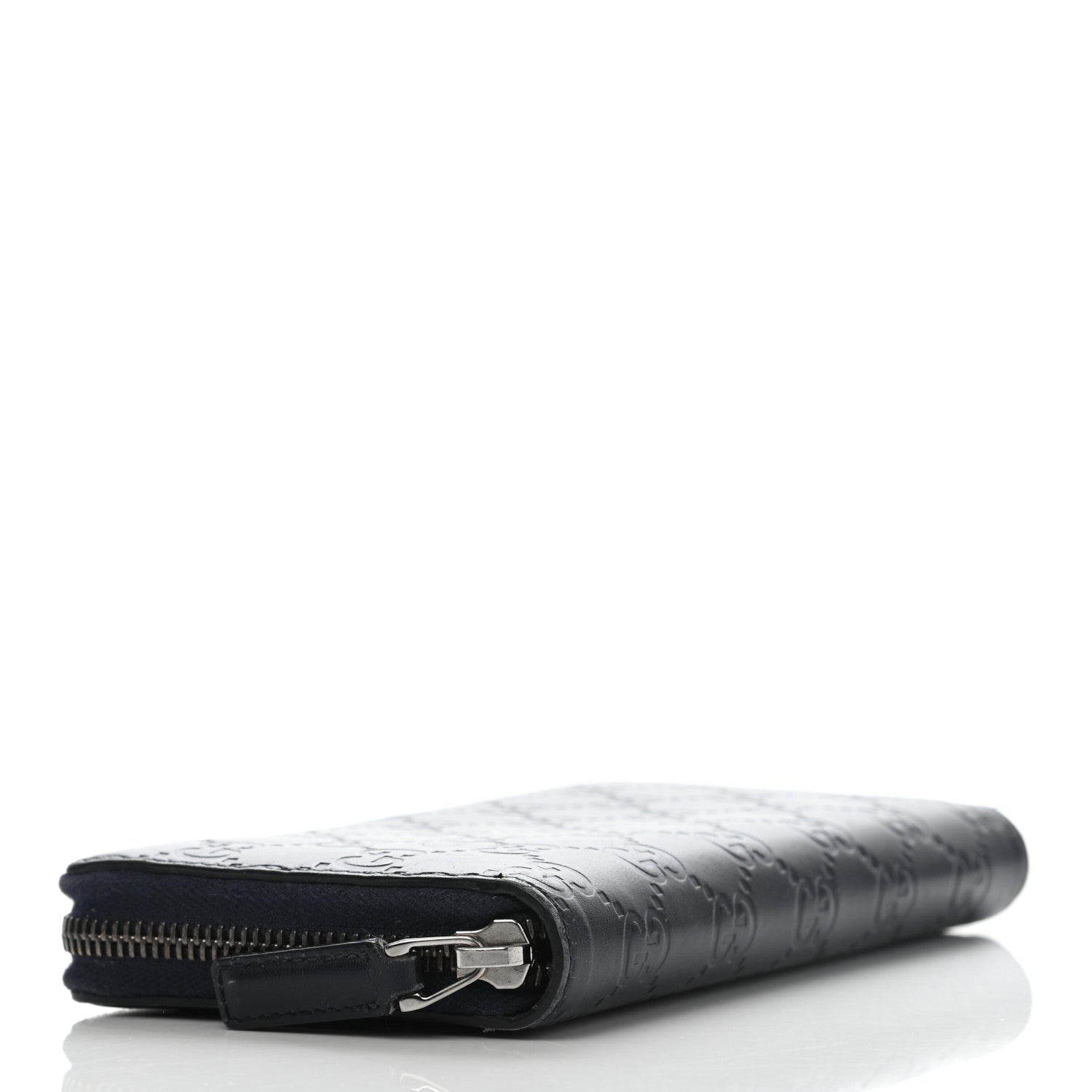 Gucci Guccissima Zip Around Wallet Blue 4 of 11