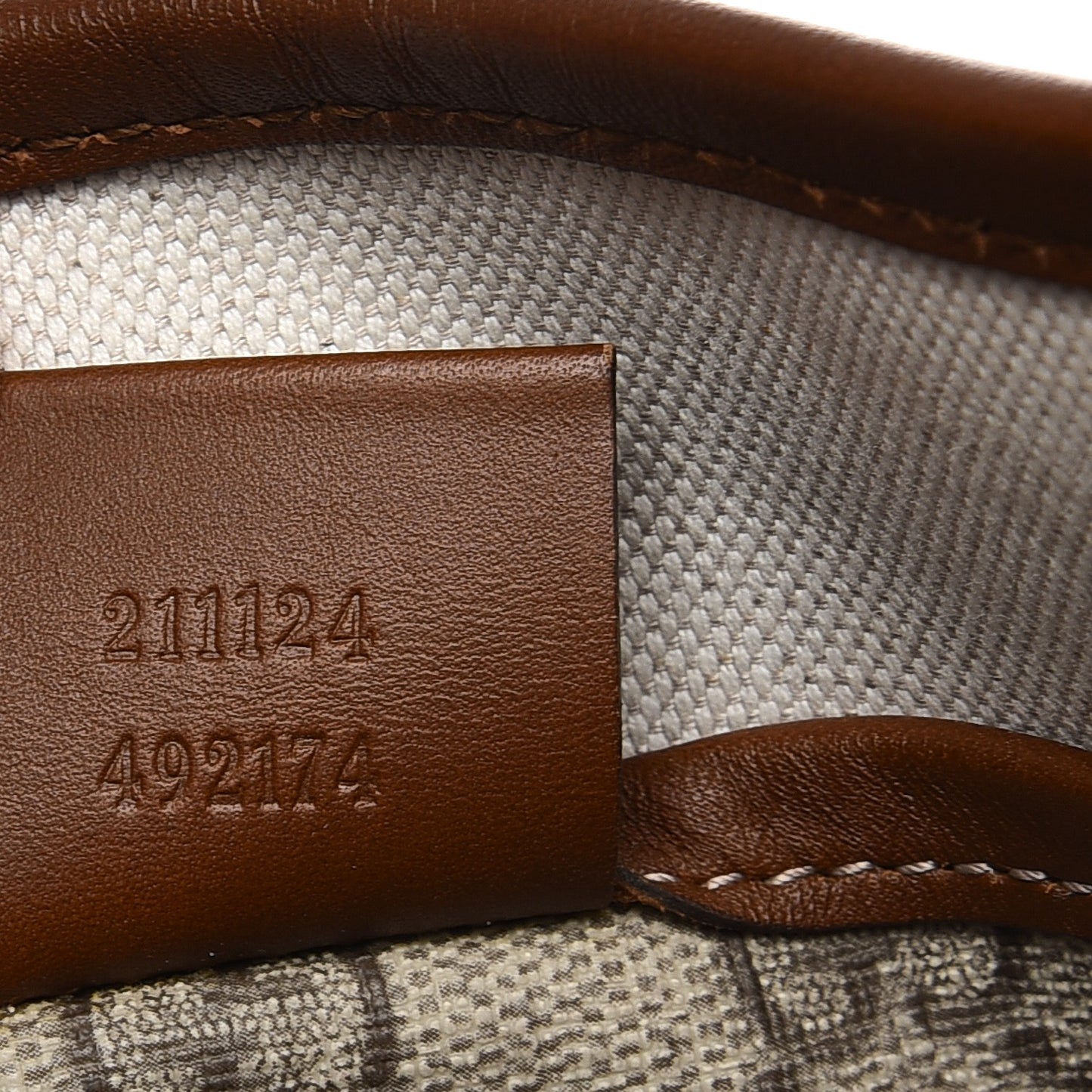 GG Plus Monogram Large Signature Web Loop Tote Brown
