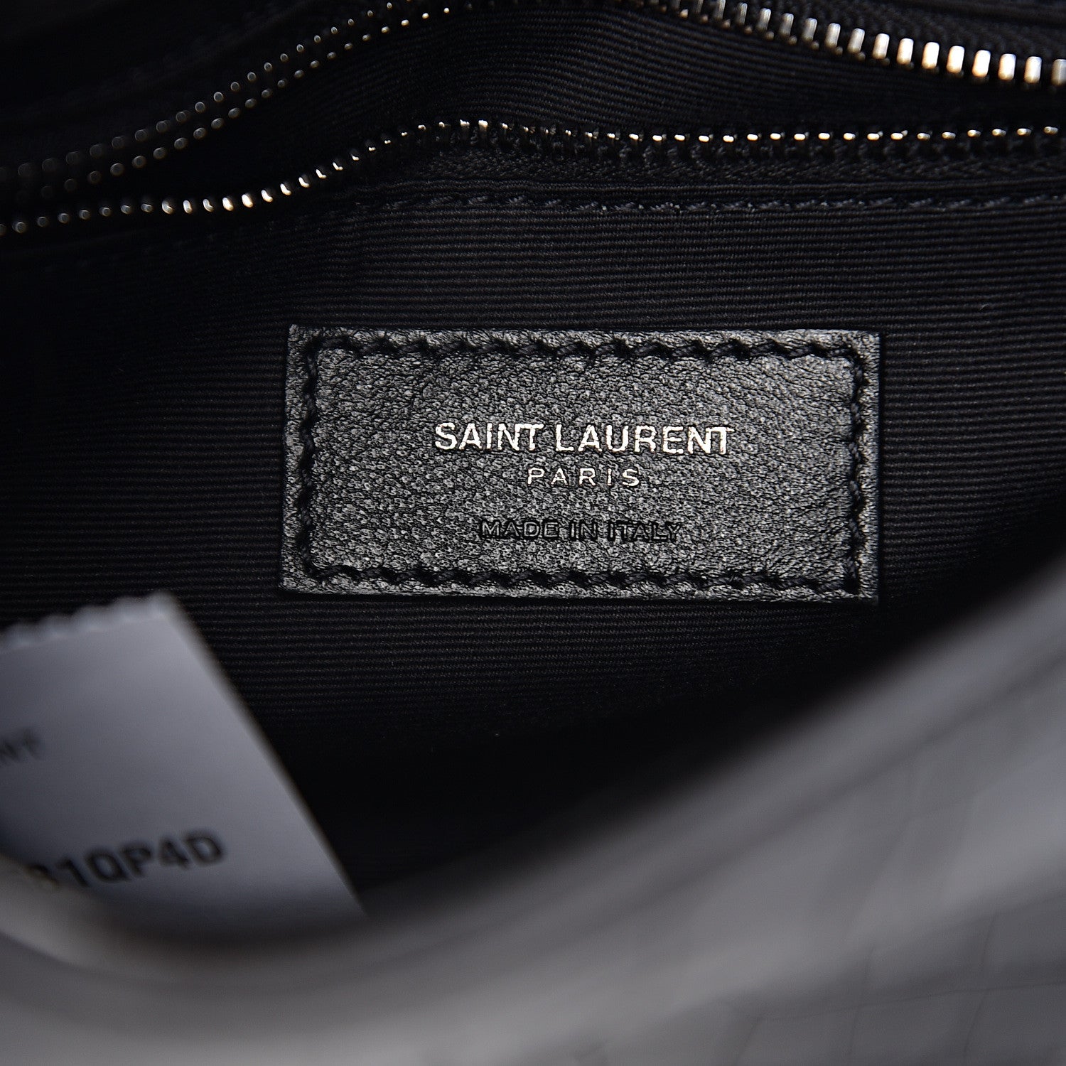 Saint Laurent Crocodile Embossed Lambskin Matelasse Monogram Niki Chain Wallet Black 5 of 9