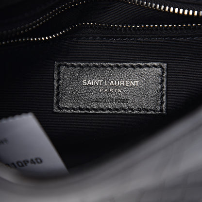 Saint Laurent Crocodile Embossed Lambskin Matelasse Monogram Niki Chain Wallet Black 5 of 9