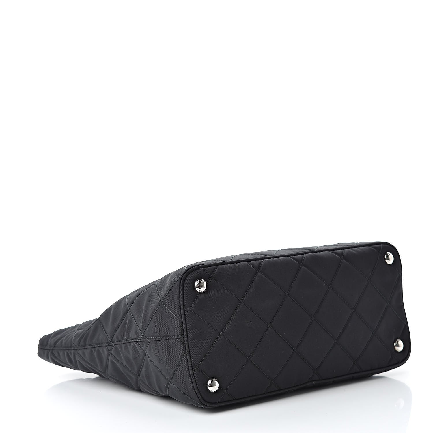 Prada Nylon Tessuto Impuntu Quilted Shoulder Bag Black 4 of 11