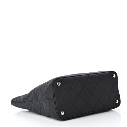 Prada Nylon Tessuto Impuntu Quilted Shoulder Bag Black 4 of 11