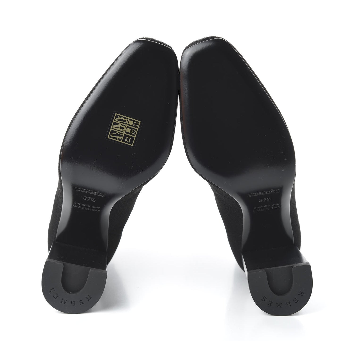 Knit Calfskin Volver Ankle Boots 37.5 Black
