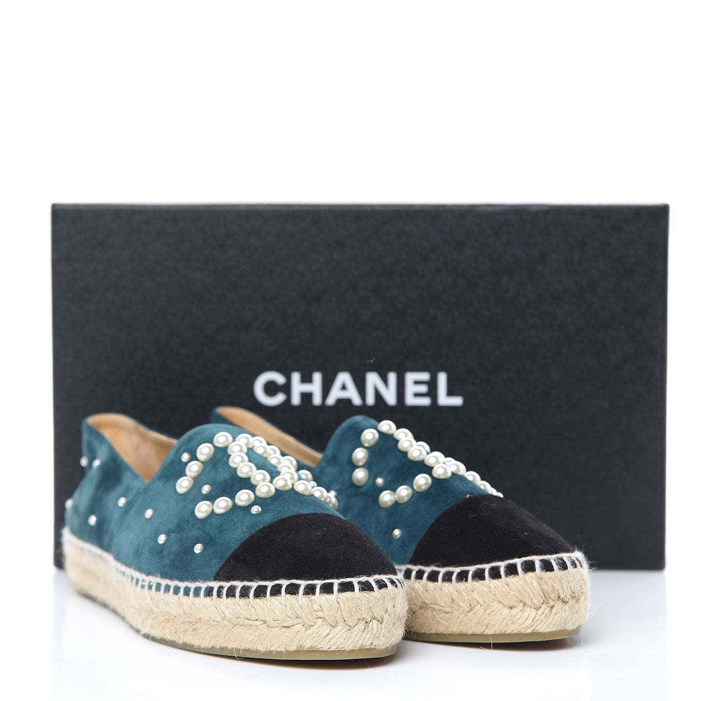 Suede Pearl CC Espadrilles 39 Teal
