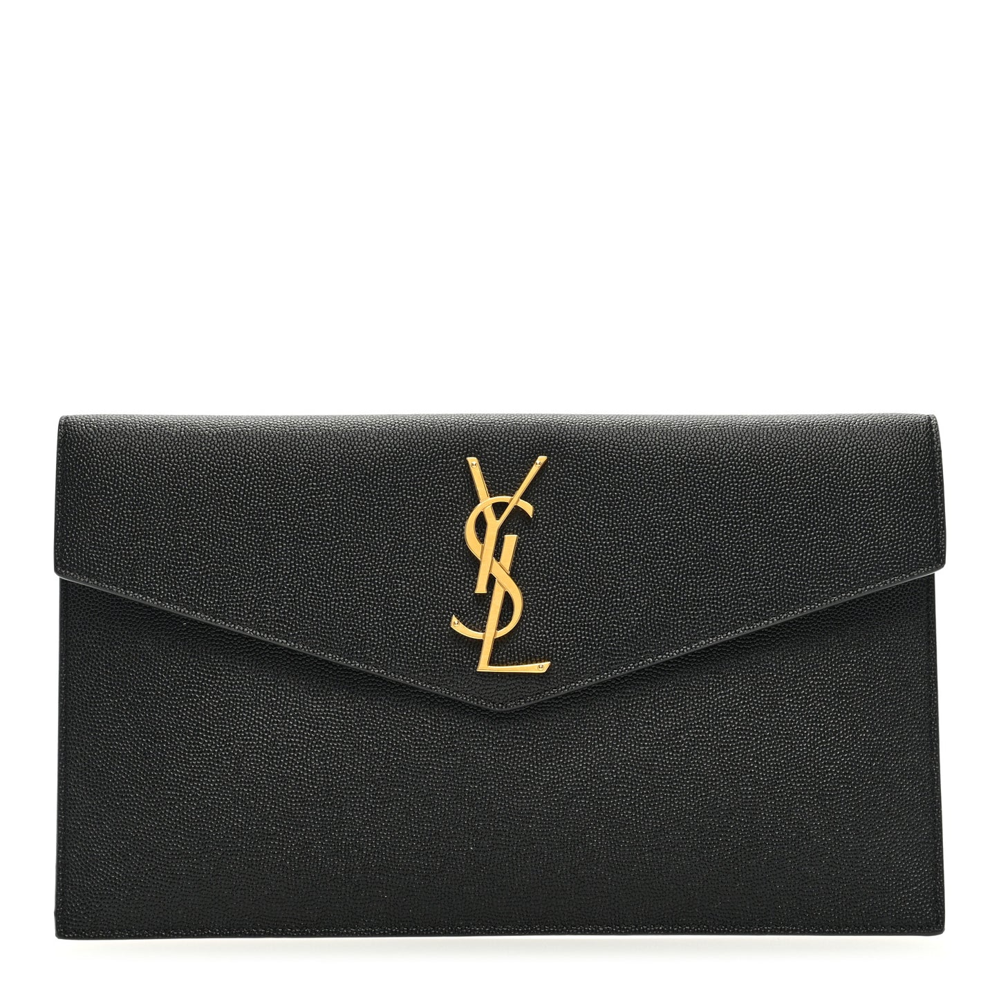 SAINT LAURENT Grain De Poudre Uptown Pouch Black