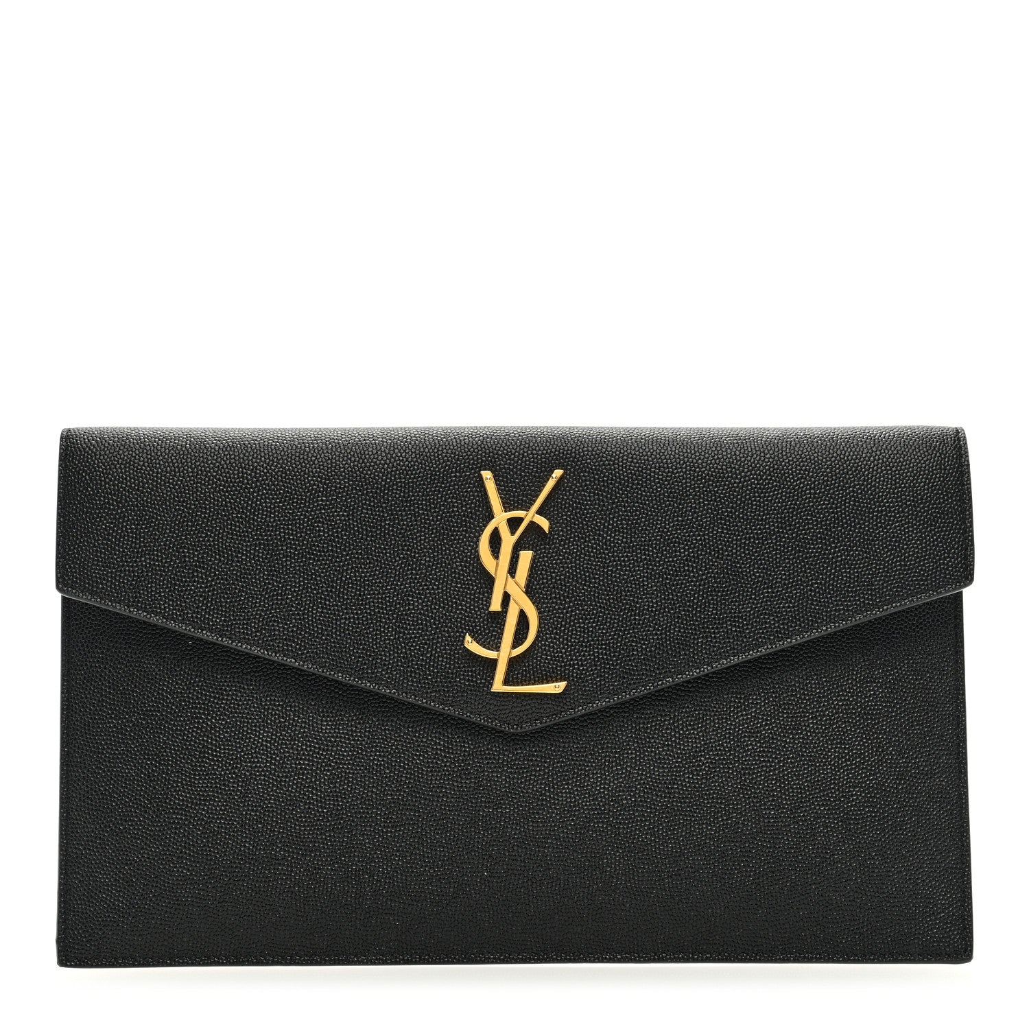 Saint Laurent SAINT LAURENT Grain De Poudre Uptown Pouch Black 1 of 7