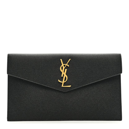 Saint Laurent SAINT LAURENT Grain De Poudre Uptown Pouch Black 1 of 7