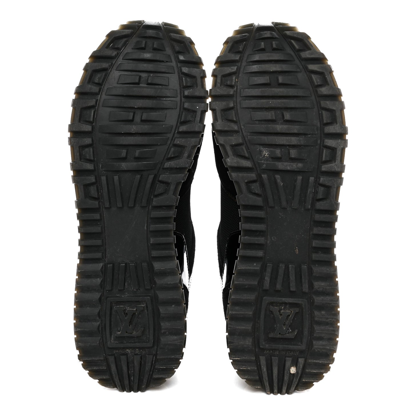 Suede Monogram Run Away Sneakers 38 Black