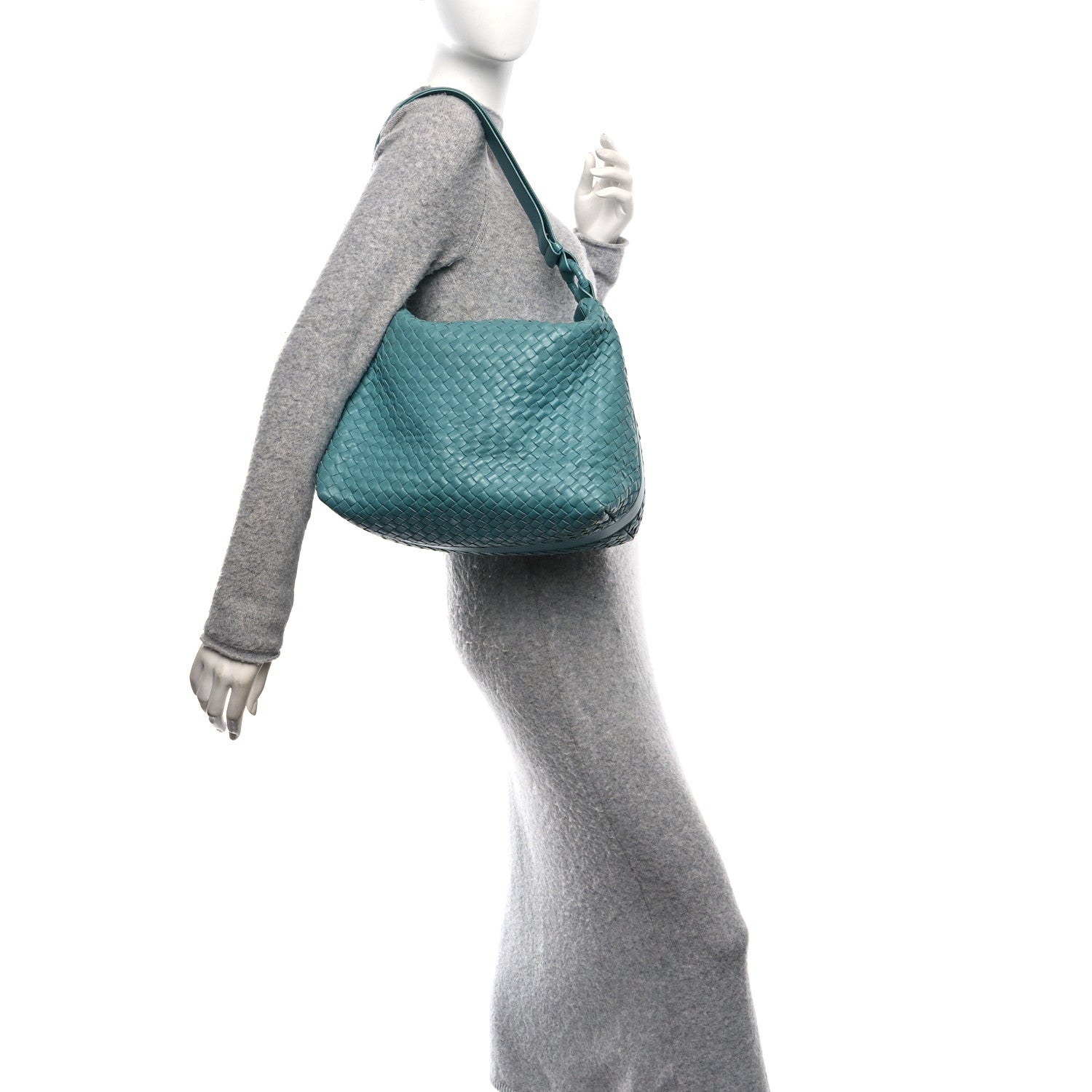 Bottega Veneta Nappa Intrecciato Pyramid Hobo Linoleum 2 of 11