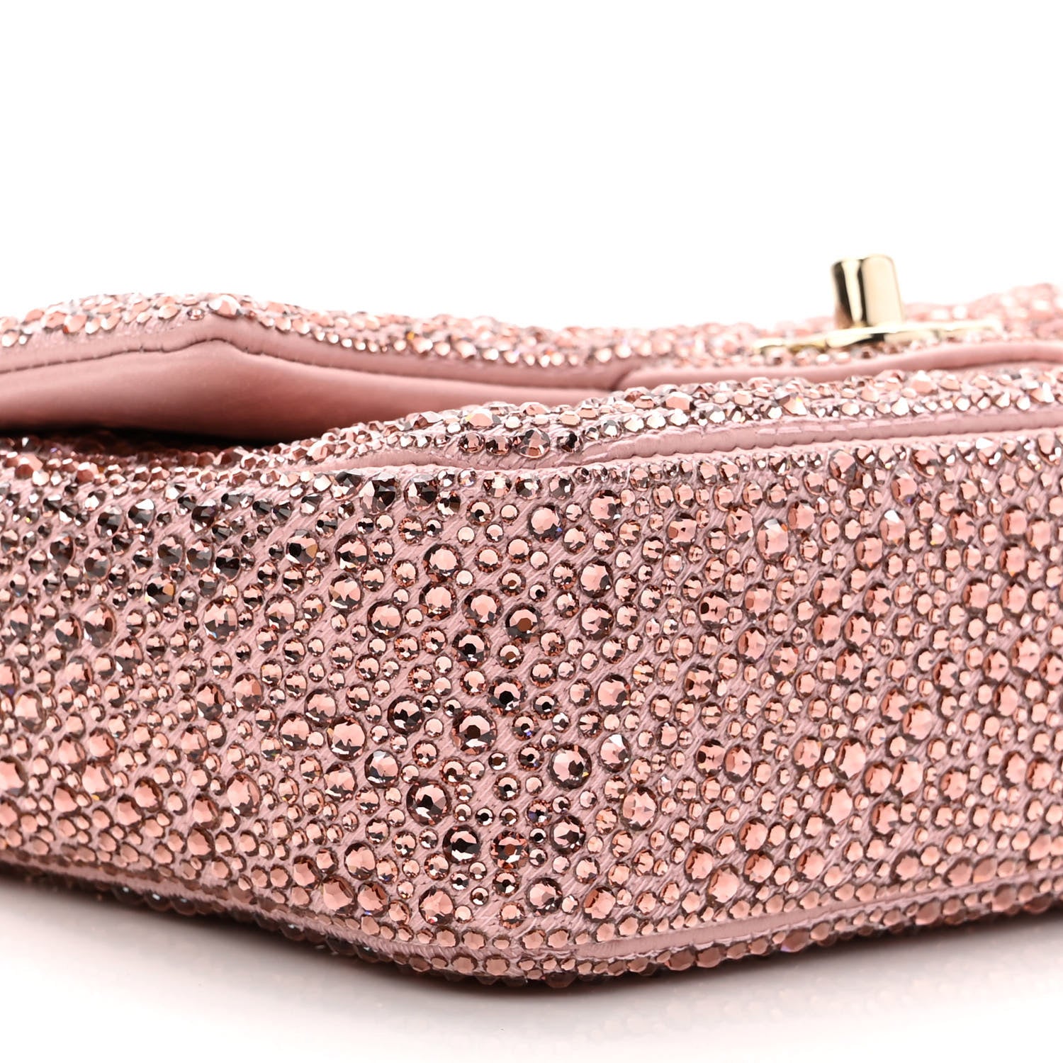 Chanel Lambskin Crystal Diamante Small Flap Light Pink 9 of 10