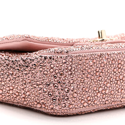 Chanel Lambskin Crystal Diamante Small Flap Light Pink 9 of 10