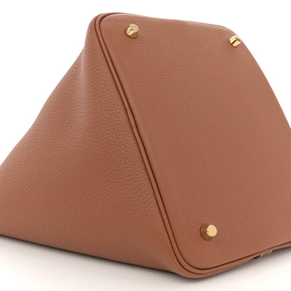 Hermes Taurillon Clemence Picotin Lock 22 MM Gold 8 of 11