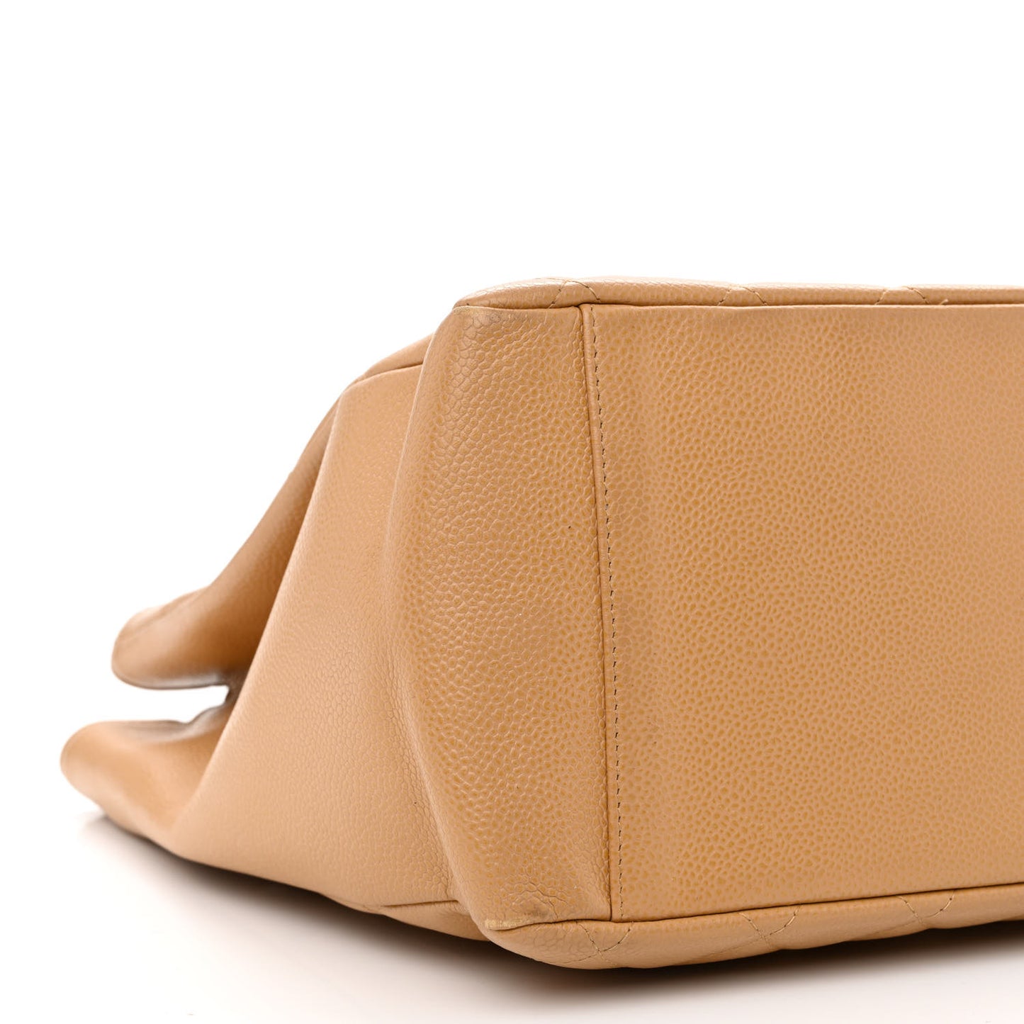 Caviar Quilted Grand Shopping Tote GST Dark Beige