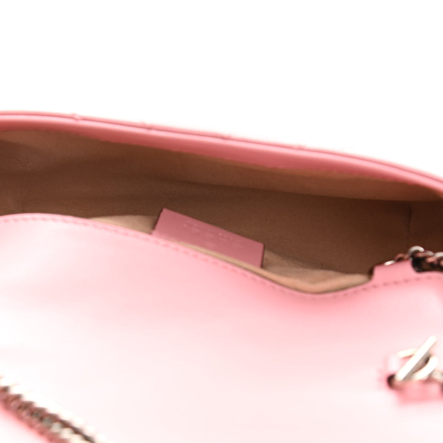 Calfskin Matelasse Super Mini GG Marmont Shoulder Bag Wild Rose