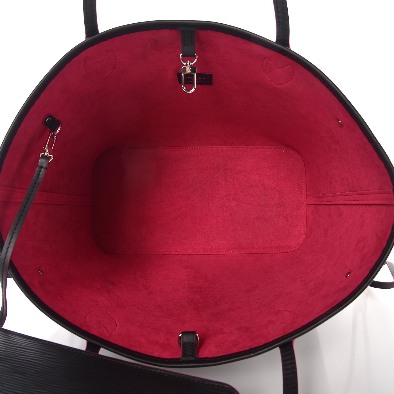 Louis Vuitton Epi Neverfull MM Black Hot Pink 6 of 12