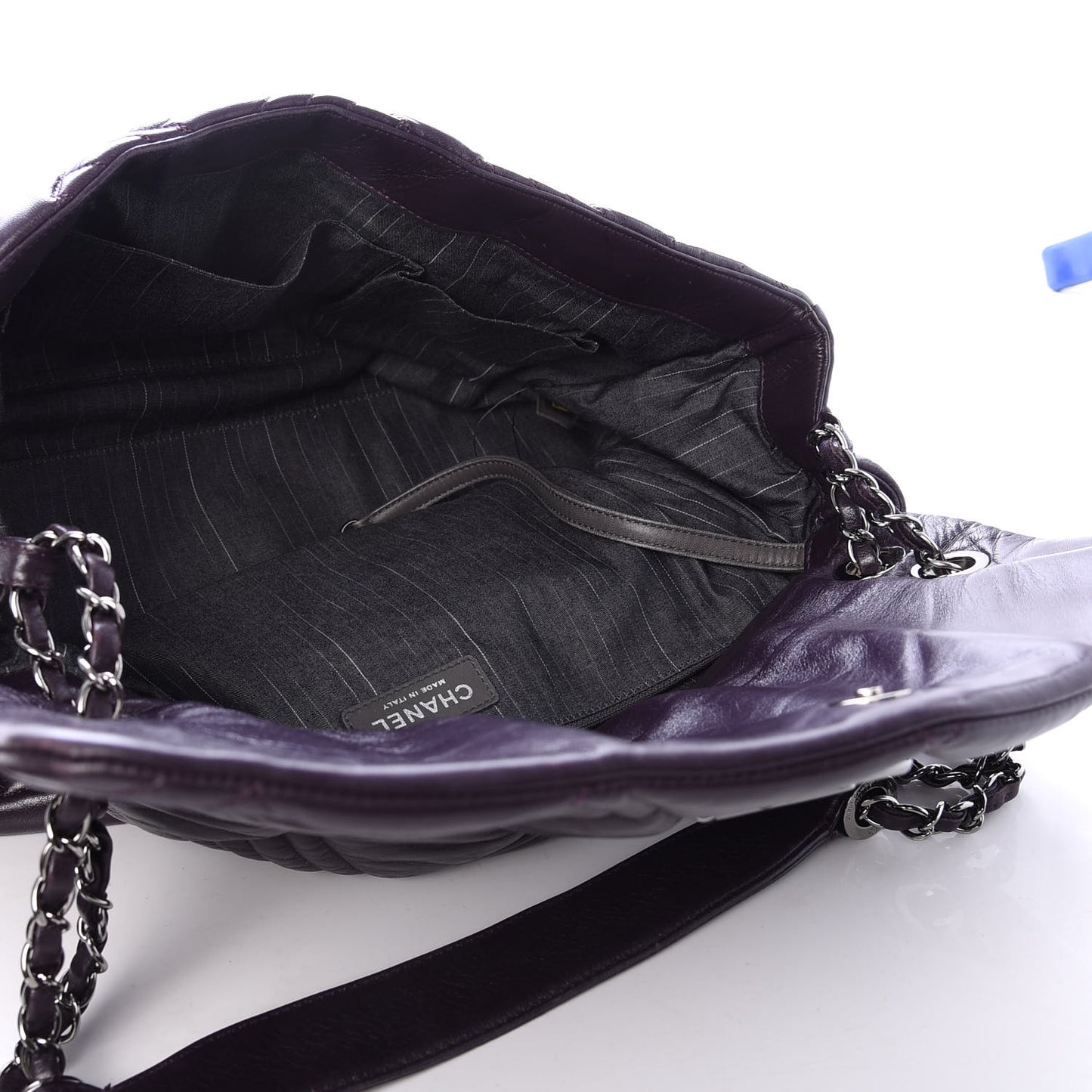 Lambskin In and Out XL Maxi Flap Dark Purple