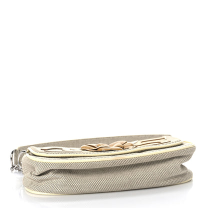 Chanel Canvas Camellia No. 5 Flap Beige Grey 4 of 11