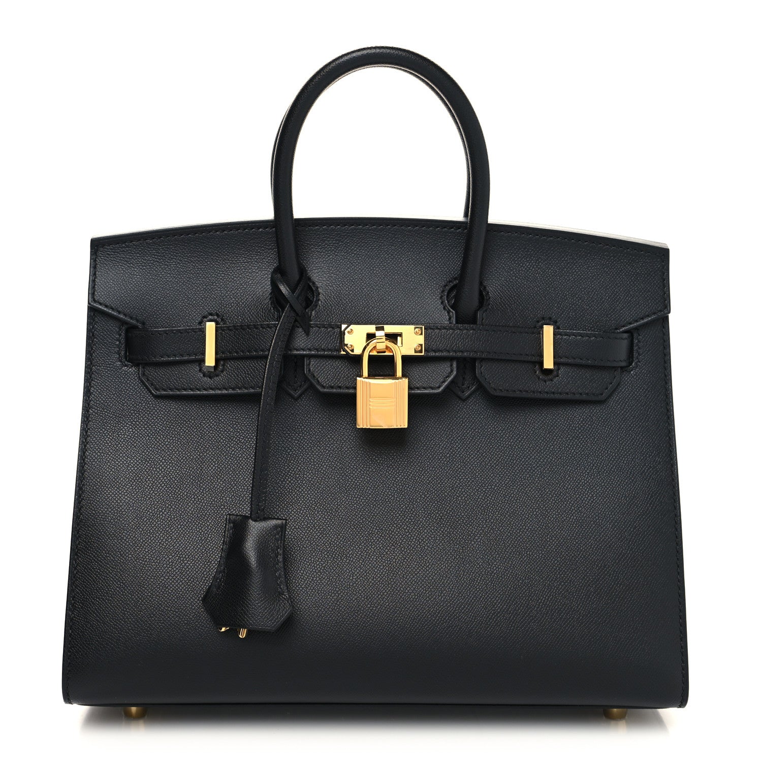 Hermes Madame Calfskin Birkin Sellier 25 Black 1 of 13