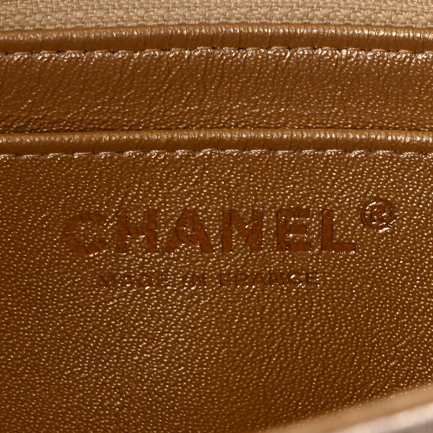 Metallic Lambskin Quilted Mini Rectangular Flap Gold