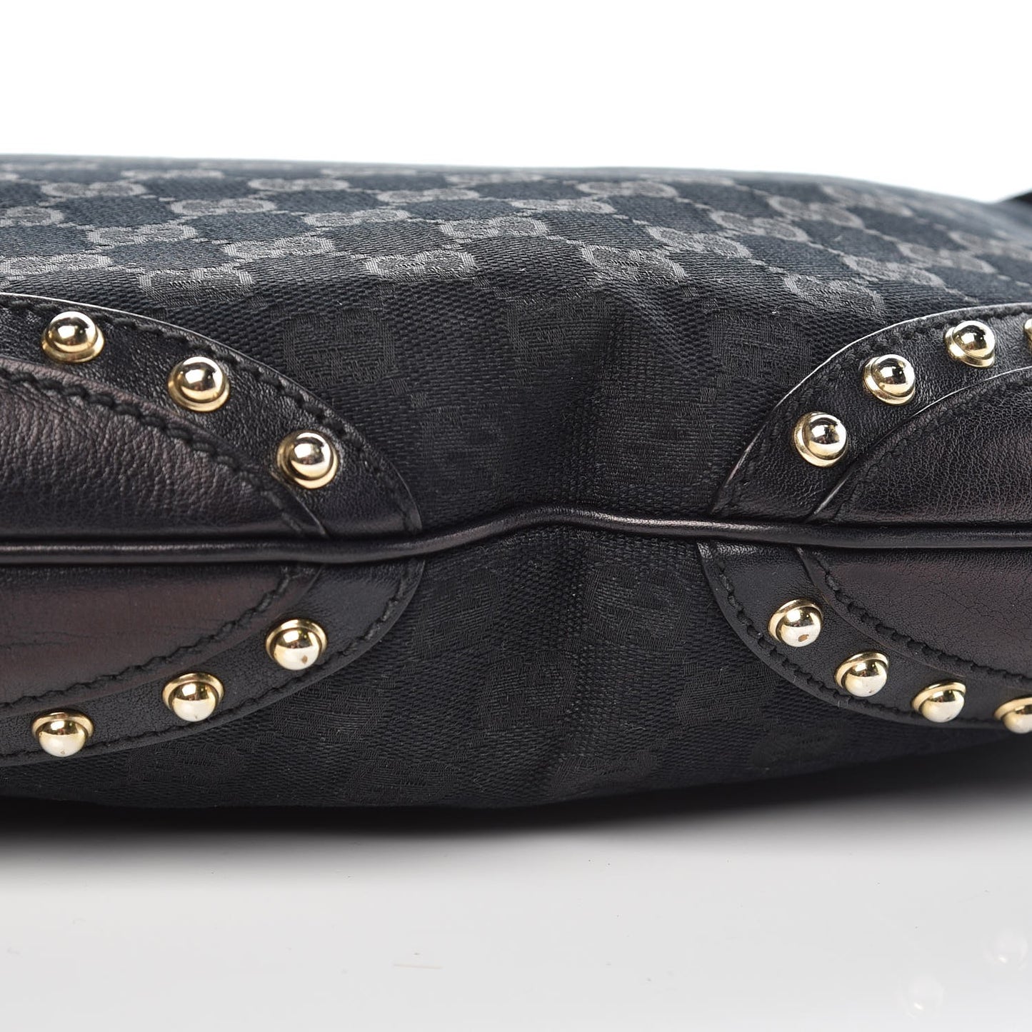 Monogram Pelham Studded Shoulder Bag Black