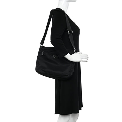 Prada Tessuto Nylon Messenger Bag Black 2 of 9