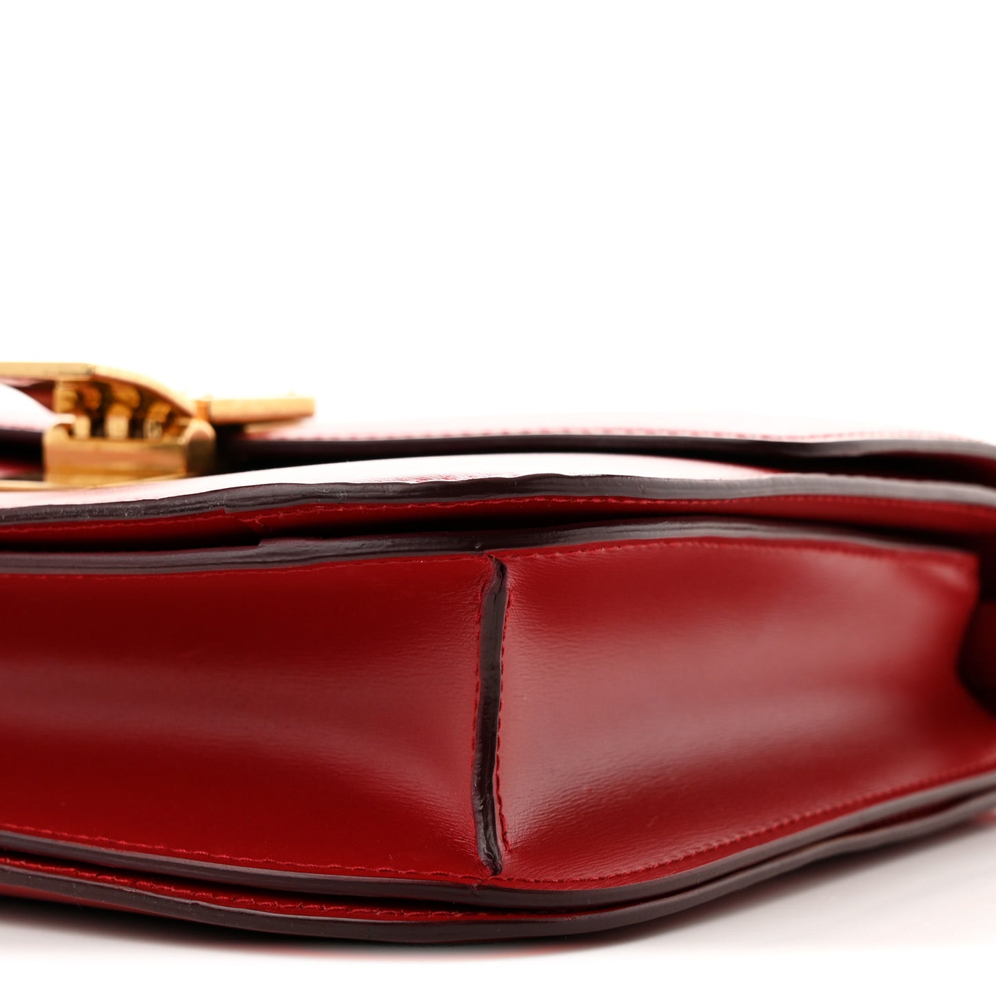 Box Calfskin Medium Classic Box Flap Bag Red