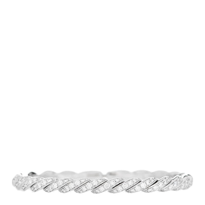 David Yurman 18K White Gold Diamond 5mm Paveflex Single Row Bracelet 1 of 4
