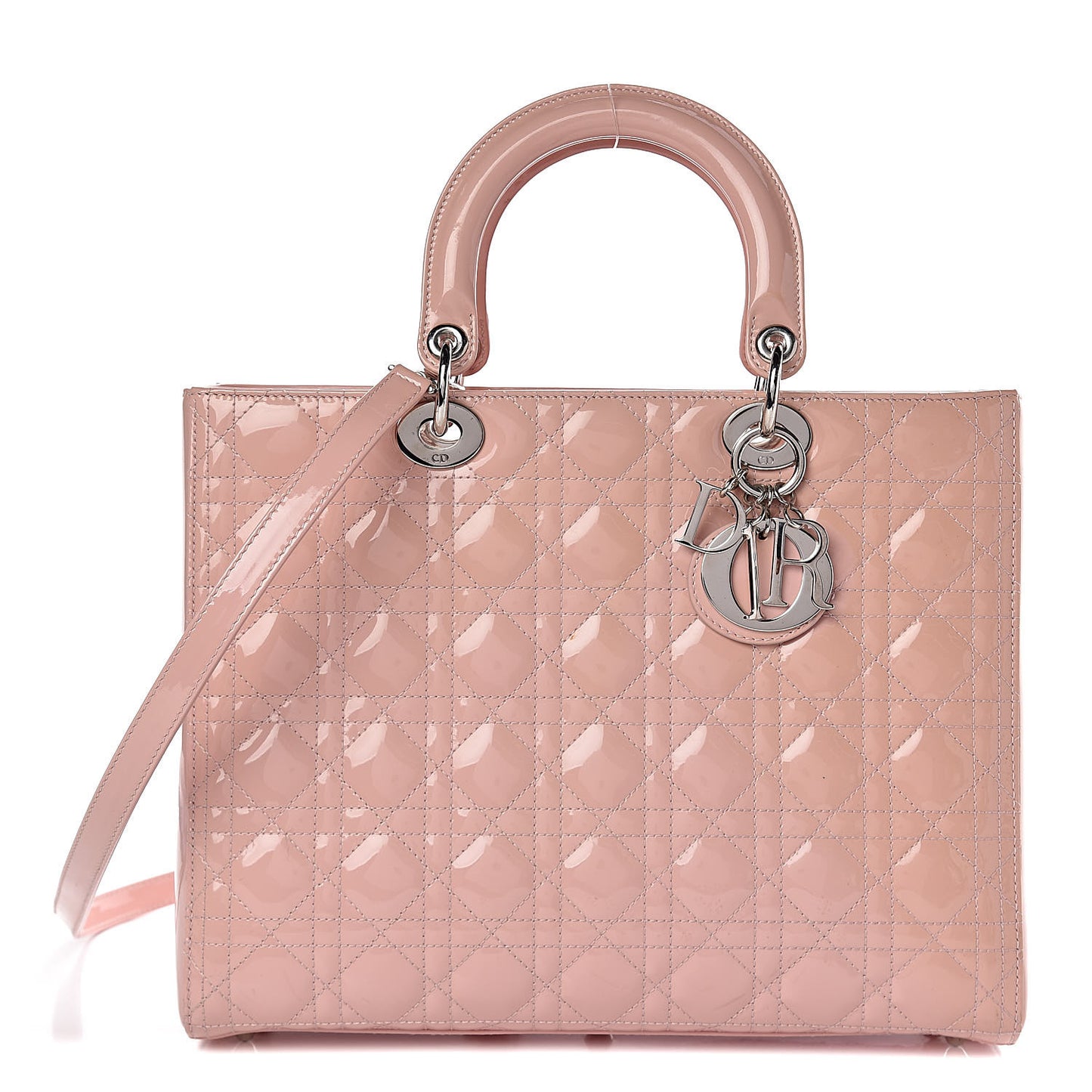Patent Cannage Large Lady Dior Light Pink