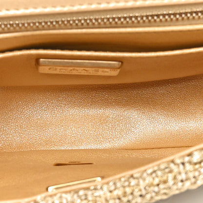 Chanel Metallic Woven Fabric Mini Rectangular Flap Gold 5 of 10