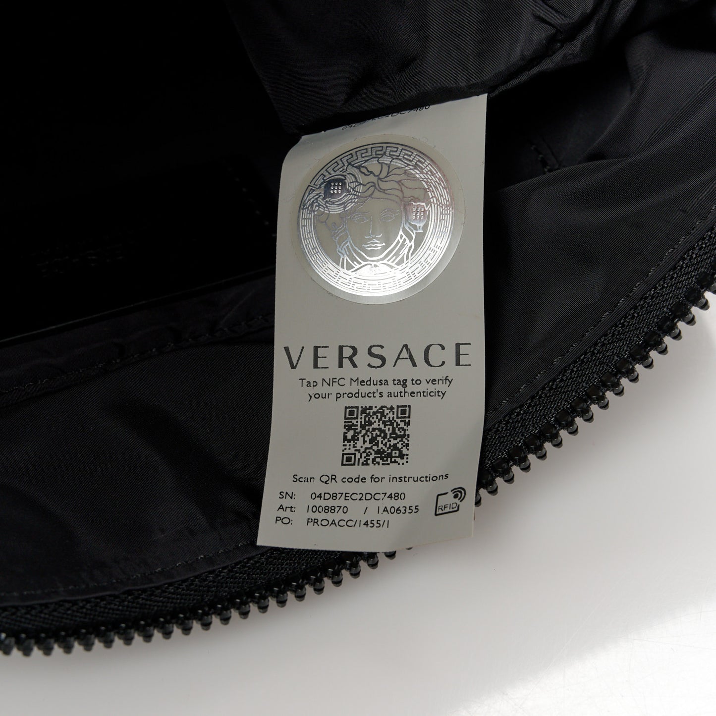 Nylon Palazzo Medusa Messenger Black