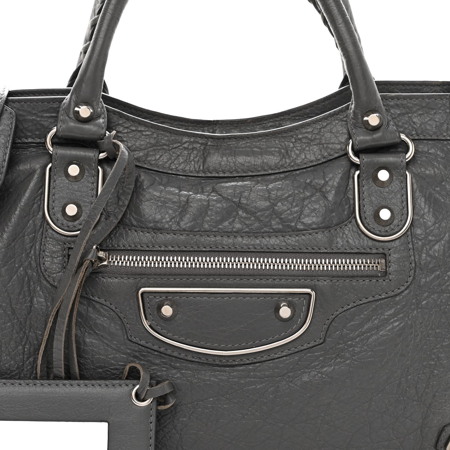 Balenciaga Agneau Silver Metallic Edge Hardware City Gris Cendre 8 of 10