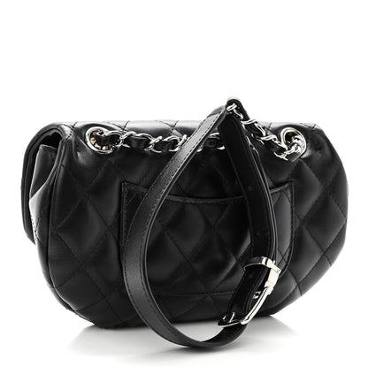 Chanel Calfskin Quilted CC Uniform Flap Belt Bag Black 2 of 8