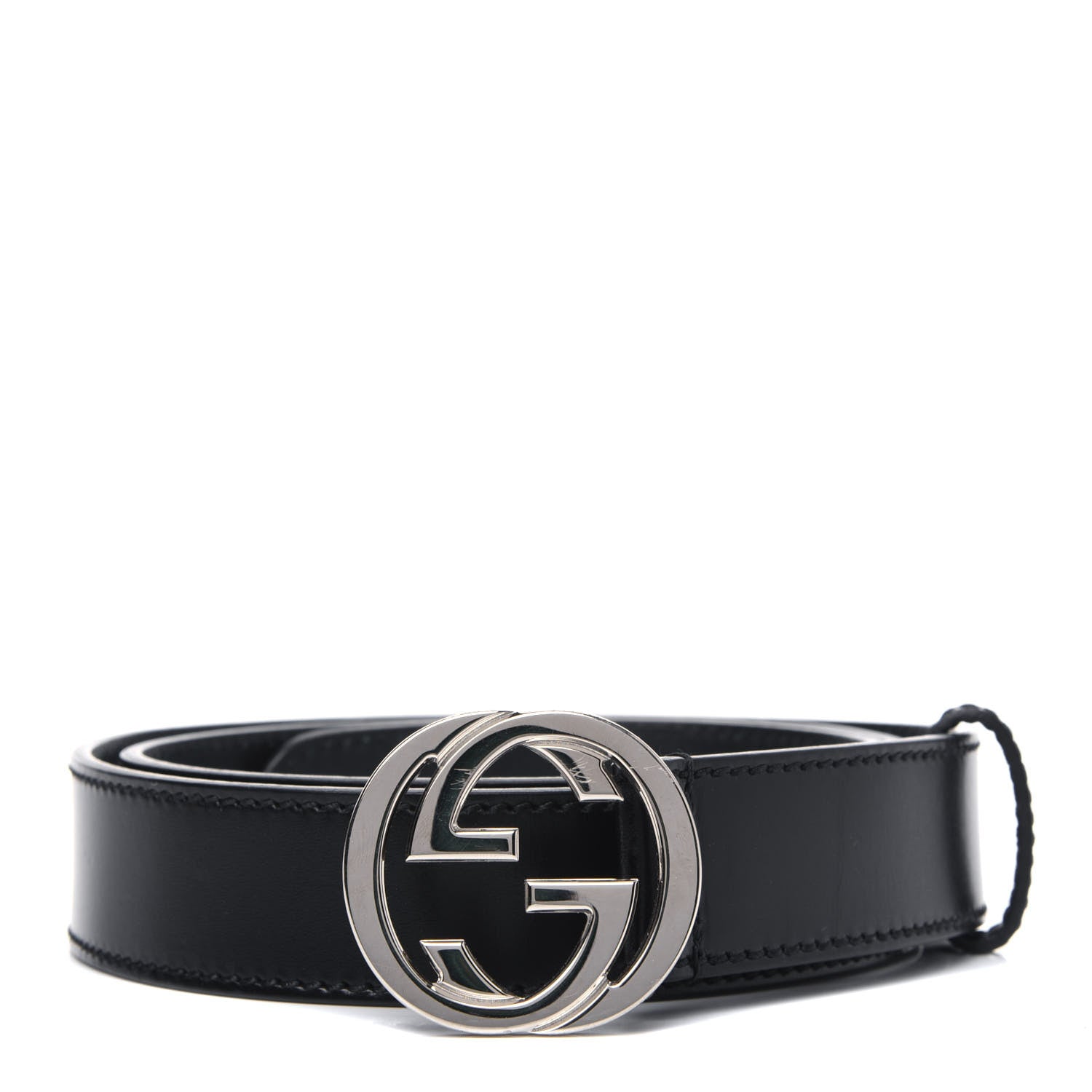 Gucci Calfskin Interlocking G Belt 95 38 Black 1 of 4