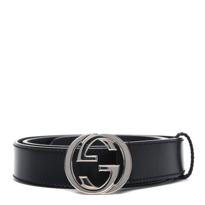 Gucci Calfskin Interlocking G Belt 95 38 Black 1 of 4