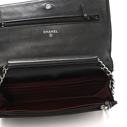 Chanel Lambskin Quilted Wallet On Chain WOC Black 5 of 14