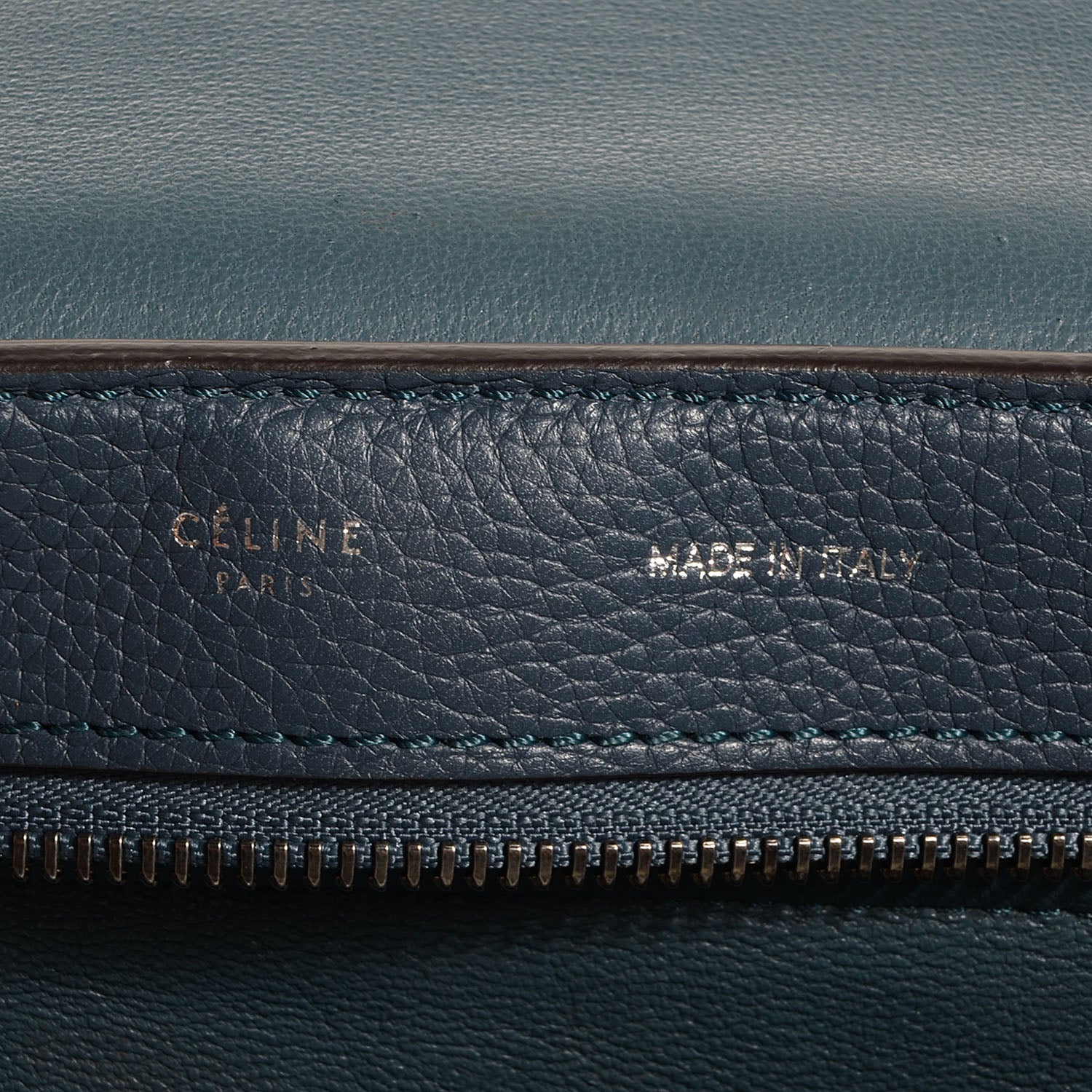 Celine Drummed Calfskin Suede Medium Trapeze Orage 6 of 9